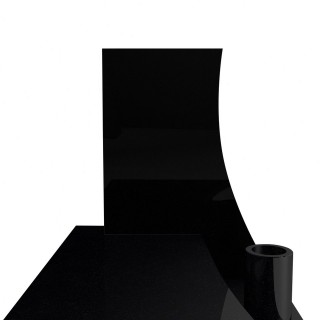 Czarny nagrobek granitowy w stylu włoskim 90x190 cm.