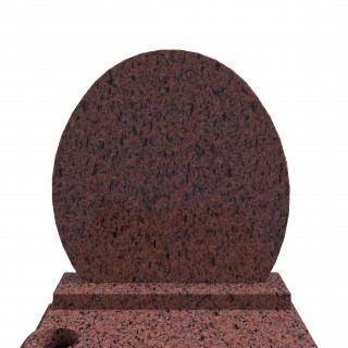 Nagrobek z brązowego granitu Vanga. Pojedynczy pomnik o wymiarach podstawy 90x190 cm.